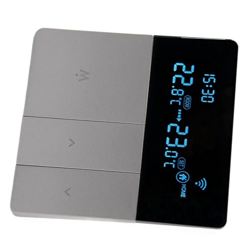 MasYosh Digital Thermostat, LCD -Display Programmierbares HF -Funkgaskessel Thermostat mit Erfassungskabel für das Hotelvilla Apartment Office Building (Mit WiFi) von MasYosh