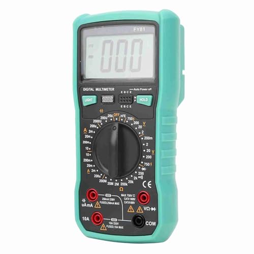 MasYosh Digitaler Multimeter, Großer Hintergrundbeleuchtungs -LCD -Bildschirm mit AC DC -Spannungsstromkapazitätswiderstandstest für Laborfabrikwartung und Reparatur von MasYosh