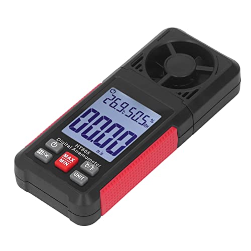 MasYosh Digitales Anemometer 5 Klingen Kleiner Widerstand Schnell Genaue Messluftströmung Windgeschwindigkeitstester mit Hintergrundbeleuchtung MasYosh Digitales Anemometer 5 Klingen Kleiner Widerstand Schnell Genaue Messluftströmung Windgeschwindigkeitstester mit Hintergrundbeleuchtung von MasYosh