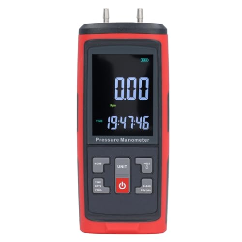 MasYosh Digitales Manometer, Hohe Genauigkeitsdifferenzdurchdrückung mit LCD -Hintergrundbeleuchtung und Datenspeicherung für Gasdruck und Temperaturmessung MasYosh Digitales Manometer, Hohe Genauigkeitsdifferenzdurchdrückung mit LCD -Hintergrundbeleuchtung und Datenspeicherung für Gasdruck und Temperaturmessung von MasYosh