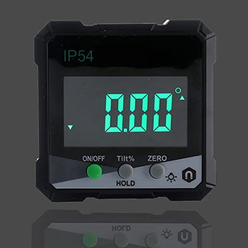 MasYosh Digitales Neigung Messer 4x90 ° Messung IP54 LCD-Bildschirm Magnetischer Digital Anzeige Winkel Messgerät (Grüner DLW30 Grd) von MasYosh