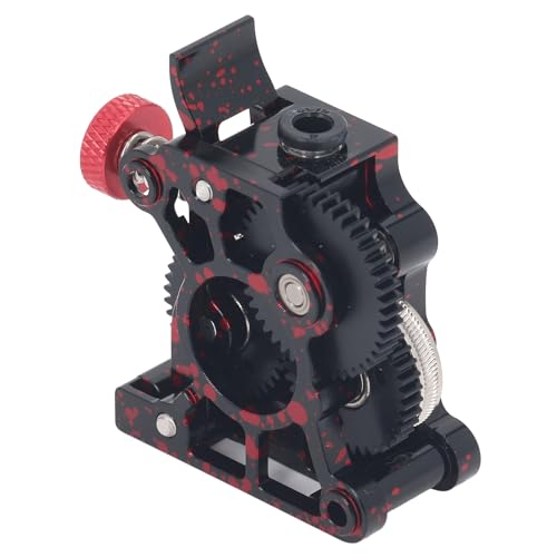MasYosh Doppelzahnrad-Extruder, aus Metall Gehärtetes Stahl-Untersetzung Getriebe 3D-Drucker Extruder mit Abgewinkelten Zahnrad Zähnen für PLA ABS PETG TPU PP PC Nylon PEEK PEI von MasYosh