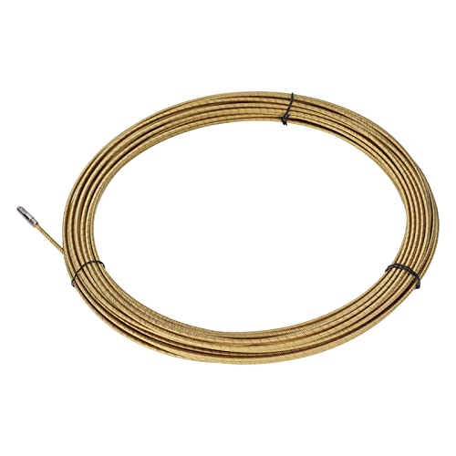 MasYosh Drahtgewinde, Flexible Weiche Resilienz -Kabel -Gewinde -Fadenwerkzeug mit Feder Flachem Kopf, für die Rechte Winkelrohrwand Versteckte Schlitzbodenleitungen 20m von MasYosh