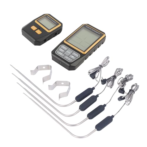 MasYosh Drahtloses BBQ -Thermometer, Digitales Fernküchenthermometer Kochthermometer mit 4 Sonden 328 Fuß, für Grillofenküchentemperaturerkennung MasYosh Drahtloses BBQ -Thermometer, Digitales Fernküchenthermometer Kochthermometer mit 4 Sonden 328 Fuß, für Grillofenküchentemperaturerkennung von MasYosh