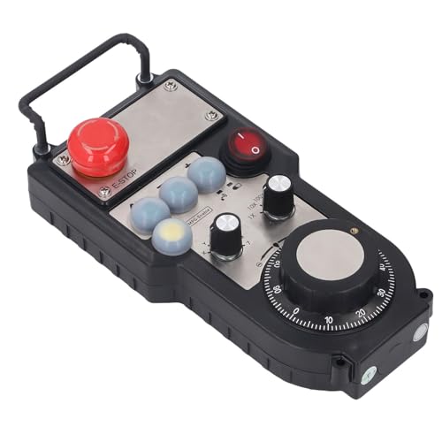 MasYosh Drahtloses CNC -Handrad, 7 Achsen 50 M ohne Barrierentfernung MPG Handrad mit Kit, Aluminiumlegier -Encoder, für Fanuc Fagor Num CNC -Systeme von MasYosh