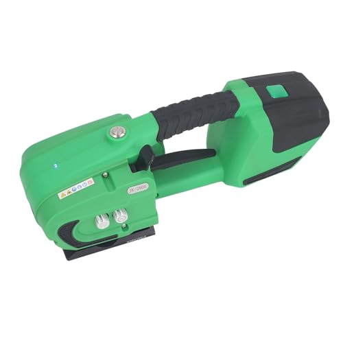 MasYosh Elektrische Gurtemaschine, LCD -Bildschirm Automatisches Gurtwerkzeug mit 4000 -mAh -wiederaufladbarer Batterie für 0,5–0,63 Zoll PP Pet -Gurt (EU -Stecker) von MasYosh