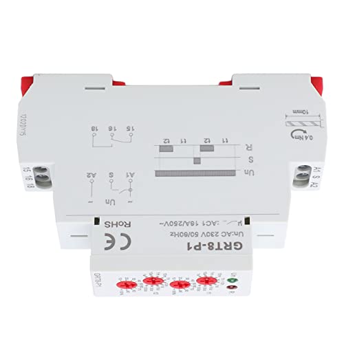 MasYosh Elektronische Wiederholungsrelais, AC230V ABS DIN DIN RAIL Timer Relais mit LED -Strom für Alarmanzeige für Motoren Leuchten LEDs Magnetventile MasYosh Elektronische Wiederholungsrelais, AC230V ABS DIN DIN RAIL Timer Relais mit LED -Strom für Alarmanzeige für Motoren Leuchten LEDs Magnetventile von MasYosh