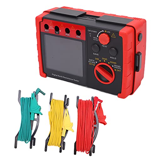 MasYosh GT5105A 2000Ω Digitaler Erdwiderstandswiderstand Erdwiderstand Ohm -Messgerät für den Erdwiderstand von MasYosh
