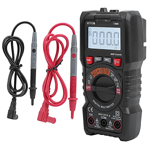 MasYosh HT113 Digitales Multimeter, Auto -Ranging -Multimeter mit LED -Anzeige und Taschenlampe Zur Messung der DC -Wechselstromspannungsstromwiderstandskapazitätsfrequenz (Ht113b) von MasYosh