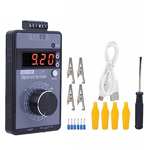 MasYosh Handgehaltener Digitaler Signalgenerator, 0–10 V 0‑22MA Einstellbarer Spannungsstromsimulator mit Steckbaren Klemmenblöcken, für die Analoge Signalausgabe und die Kalibrierung von MasYosh