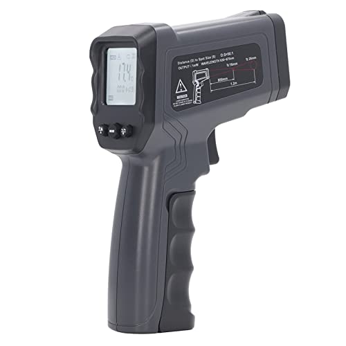 MasYosh Handheld -Thermometer, Infrarottemperaturpistole mit 12: 1 50: 1 -Entfernungsverhältnis und LCD -Anzeige Zum Kochen von Ofen -Klimaanlagen -Kühlschrankseife Chemische Ausrüstung von MasYosh