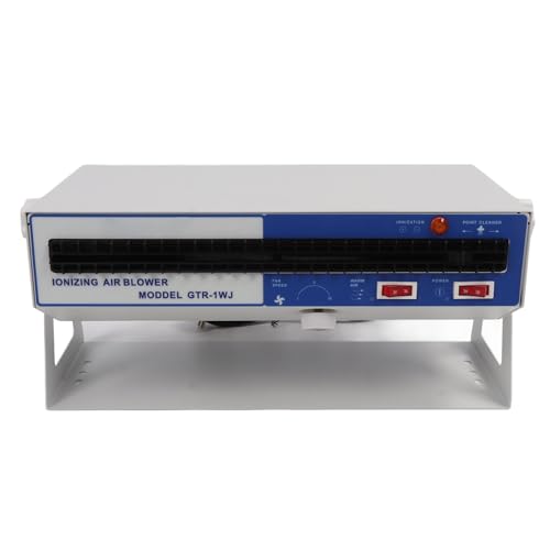 MasYosh Ionisierende Luftgebläse, Horizontaler Statischer Elektrizitätsentfernerlüfter mit Einstellbarer Windgeschwindigkeit und Heizfunktion für LCD -Module (EU-Stecker 220-240V) von MasYosh