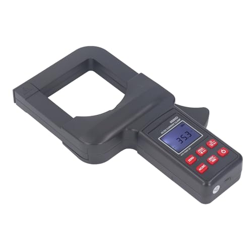 MasYosh Klemme Amperemeter AC DC Leckagestrommesser Digitales Messwerkzeug 100–240 V mit Großem Durchmesser (EU-Stecker 100-240V) von MasYosh