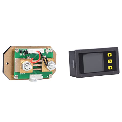 MasYosh LCD -Digital -Leistungsmesser, Farbbildschirm Multimeter -Anzeigespannungsstrom AH WH -Power -Temperatur mit Relais -Summer -Alarmüberspannungsschutz für die Energieüberwachung, von MasYosh