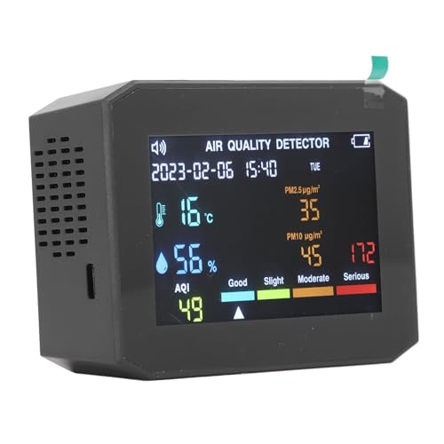 MasYosh Luftqualitätsmonitor PM2.5 PM10 HCHO TVOC CO2 Temperaturfeuchtigkeitsdetektor LCD -Bildschirm Multifunktionaler Lufttester von MasYosh