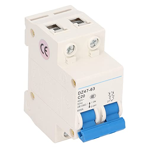 MasYosh Miniatur -Leistungsschalter 2p Reststrom -Isolator Din Rail Mount 400 V 20A DZ47-63 C20 MasYosh Miniatur -Leistungsschalter 2p Reststrom -Isolator Din Rail Mount 400 V 20A DZ47-63 C20 von MasYosh