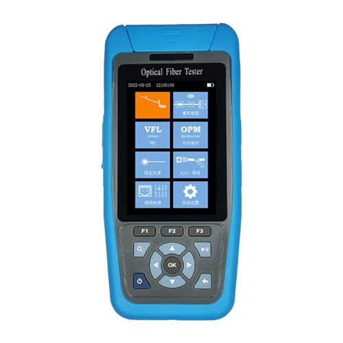 MasYosh Optical Faser Tester, 1550nm 22 DB SM OTDR -Leistungsmesser VFL RJ45 Kabelsequenz -Tester mit Linienfinder für Faserkommunikationsmessung und Netzwerkkabeltests (EU -Stecker) von MasYosh
