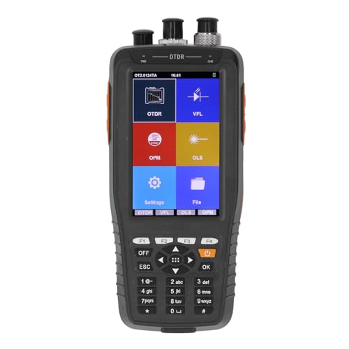 MasYosh Optisches Zeitbereich Reflekto Meter OTDR 4 in 1 Optischer Faser Tester 3,97 Im Bereich 0-60 KM (EU-Stecker 100-240V) von MasYosh