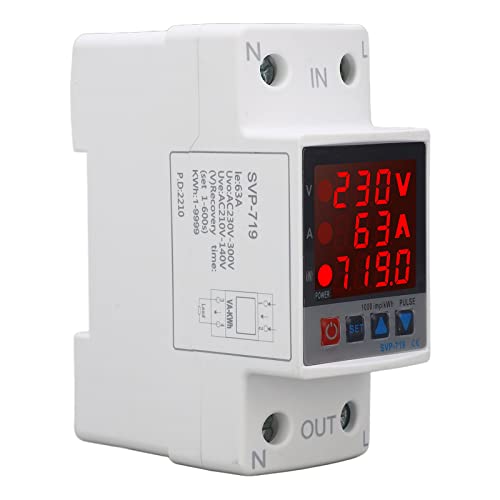 MasYosh Over Unter Spannung Beschützer Einstellbares Selbstreseting Intelligentes Spannungsschutzgerät AC220V (63a) von MasYosh