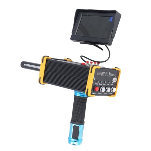 MasYosh Professioneller Metallscanner, Unterirdischer Metalldetektor mit Farbigem LCD -Display und Nachtsicht, für Gold Silberkupfer -Erkennung Bis zu 15 M Tiefe (EU -Stecker) von MasYosh