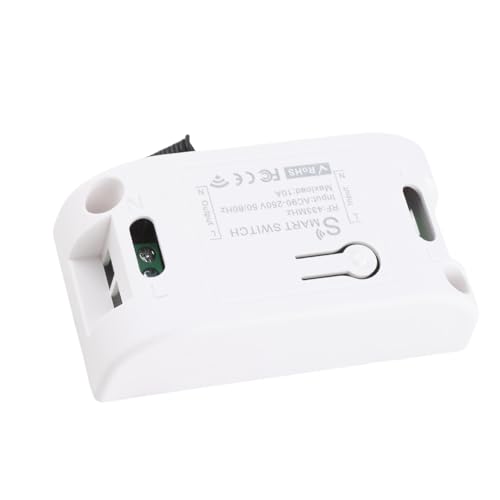 MasYosh RF Smart Switch, WiFi -Fernbedienungsschalter mit Mobiler App -Steuerung für Home -Appliances, AC90 250V 10A 2200W, PC Reportardant Material MasYosh RF Smart Switch, WiFi -Fernbedienungsschalter mit Mobiler App -Steuerung für Home -Appliances, AC90 250V 10A 2200W, PC Reportardant Material von MasYosh