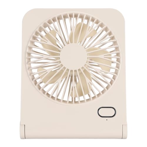 MasYosh Schreibtischlüfter, 3 Geschwindigkeiten Niedriger Rauschen Tragbarer Wiederaufladbarer Mini -Lüfter mit Gekrümmter Design -Druck -Drucktechnologie für Home Office Car (Hellgelb) von MasYosh
