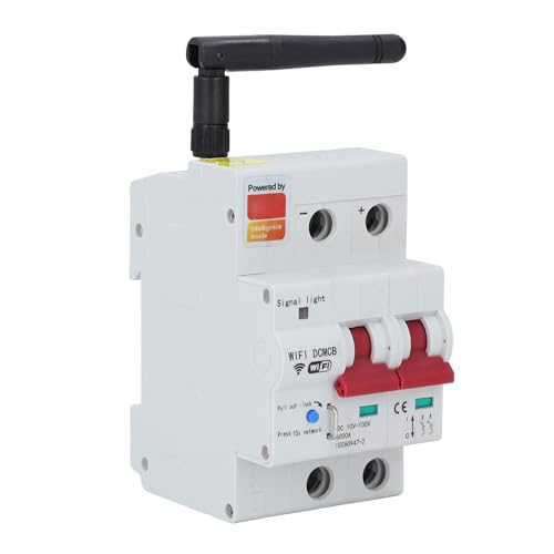 MasYosh Smart DC Circuit Breaker 2p, WiFi App Control Voice Remote -Sicherheitsschloss mit Leistungsfähigem Unabhängigen Chip für DC 10-100V Haushaltsgeräte (63a) von MasYosh