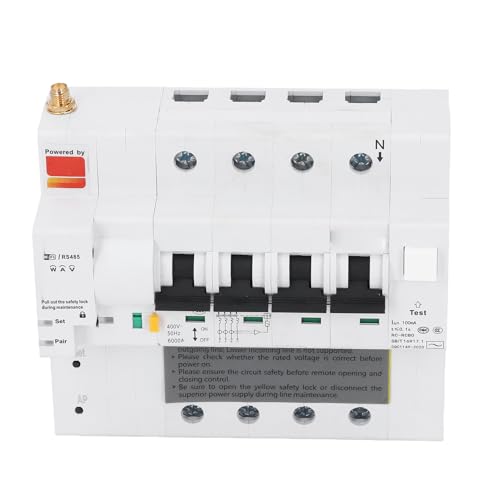 MasYosh Smart WiFi Circuit Breaker, 4p 63A -Fernbedienungsschalter mit Leckageschutz für AC400V, App -Überwachungsstromspannungsleistung Energie von MasYosh