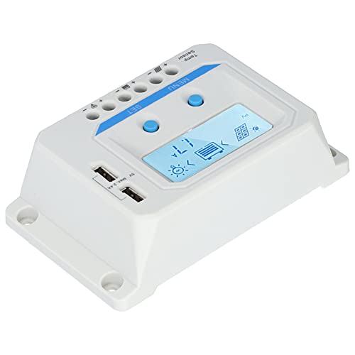 MasYosh Solar -Ladungs ​​-Controller, 12 V 24 V LCD -Display mit PWM -Ladungsmanagement und Schaltungsschutz für Solar Street Lights Ampern Gartenleuchten (10a) von MasYosh