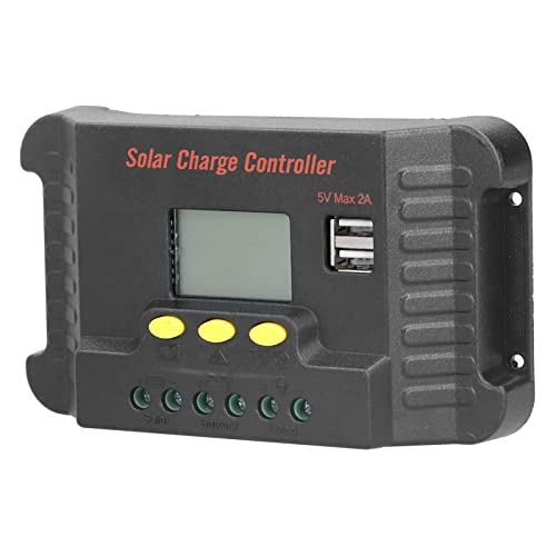 MasYosh Solarcontroller, PWM Intelligent Ladung Entladungsteuerung mit LCD -Display und USB -Ladung für 12 V 24 V Solarsystem (20a) von MasYosh