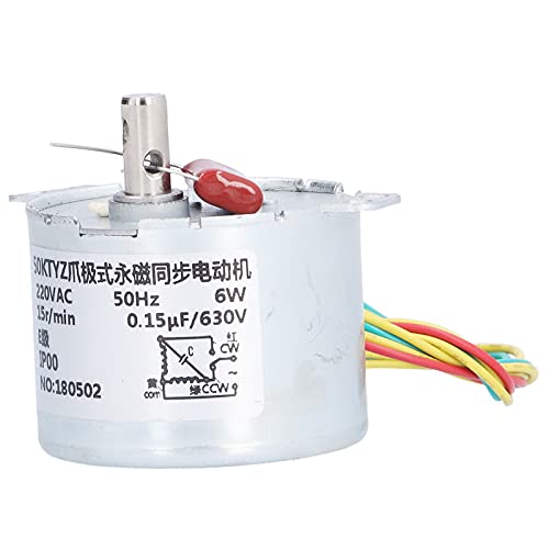 MasYosh Synchronmotor, 15 U/Min Selbstverriegelungsgeräte Mikrogeschwindigkeitsreduzierung Getriebe mit Kondensator AC220V, für Fensteröffner Türöffner Miniaturwinden MasYosh Synchronmotor, 15 U/Min Selbstverriegelungsgeräte Mikrogeschwindigkeitsreduzierung Getriebe mit Kondensator AC220V, für Fensteröffner Türöffner Miniaturwinden von MasYosh
