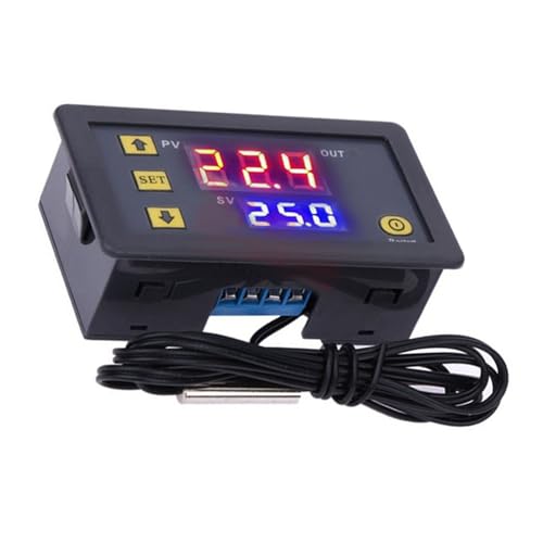 MasYosh Temperaturcontroller -Modul mit Probe Hoher Genauigkeit Digital Anzeige Thermostatschalter ‑ 50-110 ℃ (12V) von MasYosh