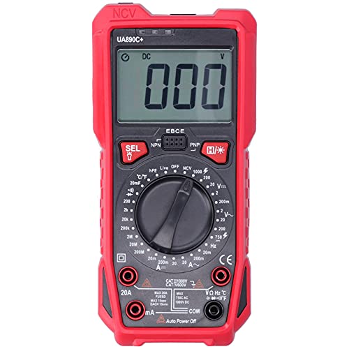MasYosh UA890C+ Multimeter, LCD Backlight Display 1999 Digits Auto Manual Range mit Industrieller Gummiabdeckung und Automatischer Herunterfahren Zur Messung der Span MasYosh UA890C+ Multimeter, LCD Backlight Display 1999 Digits Auto Manual Range mit Industrieller Gummiabdeckung und Automatischer Herunterfahren Zur Messung der Span von MasYosh