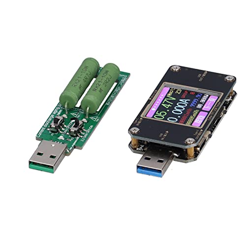 MasYosh USB -Leistungsmesser -Tester, Digitale LCD -Anzeigespannungskapazitätstester mit 360 -Grad -Rotatable -Bildschirm für -Systeme von MasYosh
