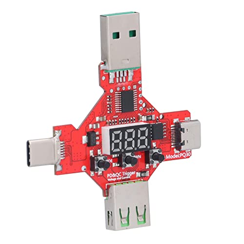 MasYosh USB -Leistungsmesser -Tester, LCD -Anzeige Multifunktionaler Stromspannungs -Ladedetektor mit QC3.0 QC2.0 Protokollauslöser für Schnelle Mobiltelefone von MasYosh