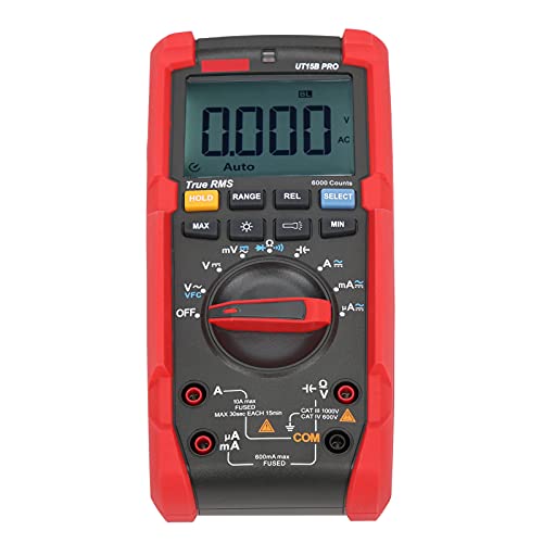 MasYosh UT15B Pro Digital Multimeter, True RMS Auto -Bereich Multimeter mit VFC -Funktion und LED -Licht, für die Reparatur und Spannungsmessung von Elektrikern von MasYosh