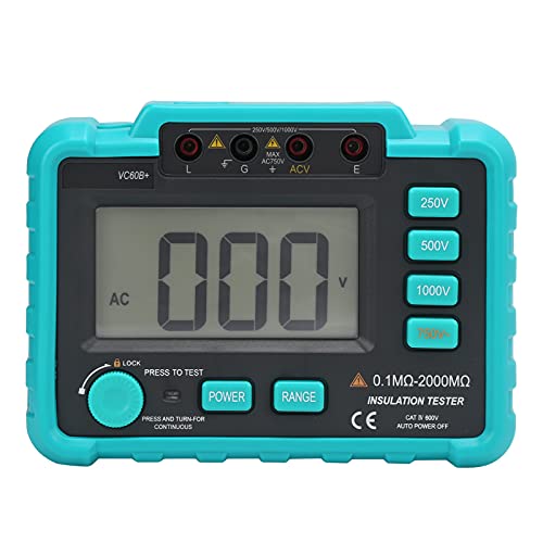 MasYosh VC60B+ Digital Multimeter Kleiner Widerstandsmesser -Detektor mit LCD -Anzeige 250/500/1000V von MasYosh