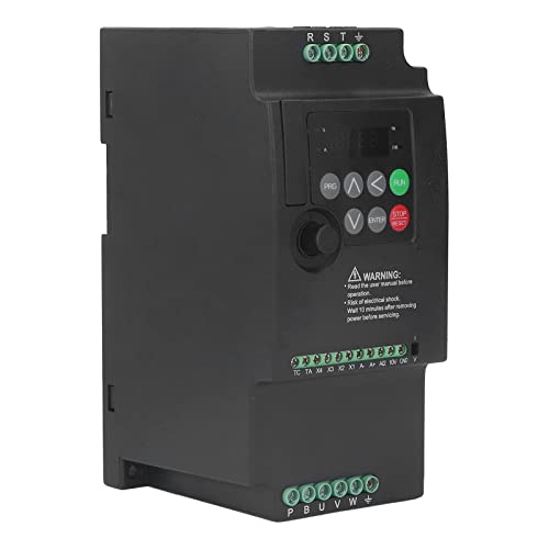 MasYosh Variabler Frequenzantrieb, AC380V 400 V Eingang 3 Phase VFD Wechselrichter 5,5 KW mit Starker Kühllüfter und Automatischer Spannungsregler für Lüfterpumpen Werkzeugmaschinen von MasYosh