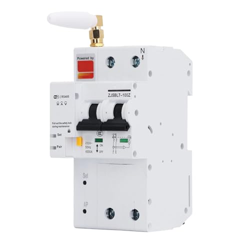 MasYosh WiFi Circuit Breaker, 63A 2P Fernbedienungsschalter Smart Circuit Breaker Switch mit Mobiler App -Anzeige für Tuya AC230V, Isolierte Sicherheit, Mehrere Funktionen von MasYosh