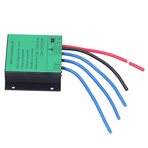 MasYosh Windturbinencontroller, PWM -Ladungscontroller mit Batterie -Überladungsschutz und LED -Indikatoren für 12 V 24 V Autoerkennung (40a) von MasYosh