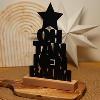 3D Druck Oh Tannenbaum| Aufsteller | Weihnachten Wohndeko Weihnachtsbaum Christbaum Stern von MasabiDesign