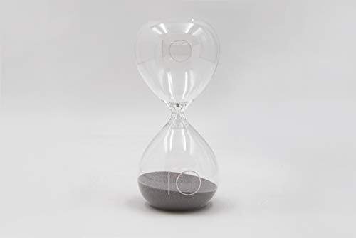 Mascagni Sanduhr 10 Minuten, Glas, Grau, 15 x 7 x 7 cm von Mascagni