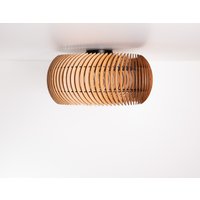 Deckenleuchte Siena Aus Kirschholz - Handgefertigt Für Niedrige Decken Beleuchtung Wohnzimmer Und Schlafzimmer Made in Germany von Maschd