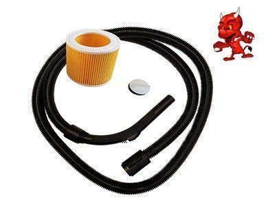 Original Maschinen Teufel Saug Schlauch Staubsaugerschlauch 4m passend für Staubsauger Kärcher A 2504 + Filter von Maschinen-Teufel