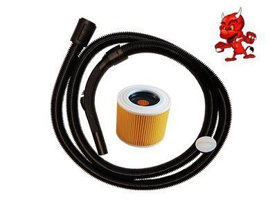 Saug Schlauch Staubsaugerschlauch 3m für Staubsauger Kärcher MV2 + Filter von Maschinen Teufel