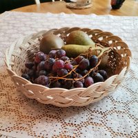 Peddigrohr Schale 27cm/Obstschale/ Obstkorb /Brotkorb/Frühstückskorb/ Peddigrohr Schale 27cm/Obstschale/ Obstkorb /Brotkorb/Frühstückskorb/ von MaschulkasFlechtwelt