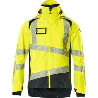 Mascot - accelerate safe Hard Shell Jacke 19301 Warnschutz Arbeitsjacke Warnjacke, Farbe: Hi-vis Gelb/Schwarzblau, Größe: 2XL von Mascot