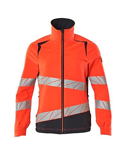 Mascot 19008-511-22210 Accelerate Safe Damen-Passform Ultimate Stretch Jacke, Wasserabweisend, Zweifarbig, Hi-Vis Rot/Schwarzblau, 5XL Größe von Mascot