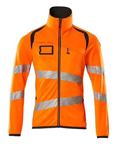 Mascot 19103-315-1418 Accelerate Safe Moderne Passform Zweifarbig Fleecepullover mit Reißverschluss, Hi-Vis Orange/Dunkelanthrazit, M Größe von Mascot