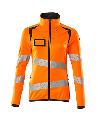 Mascot 19153-315-1418 Accelerate Safe Damen-Passform Zweifarbig Fleecepullover mit Reißverschluss, Hi-Vis Orange/Dunkelanthrazit, 5XL Größe von Mascot